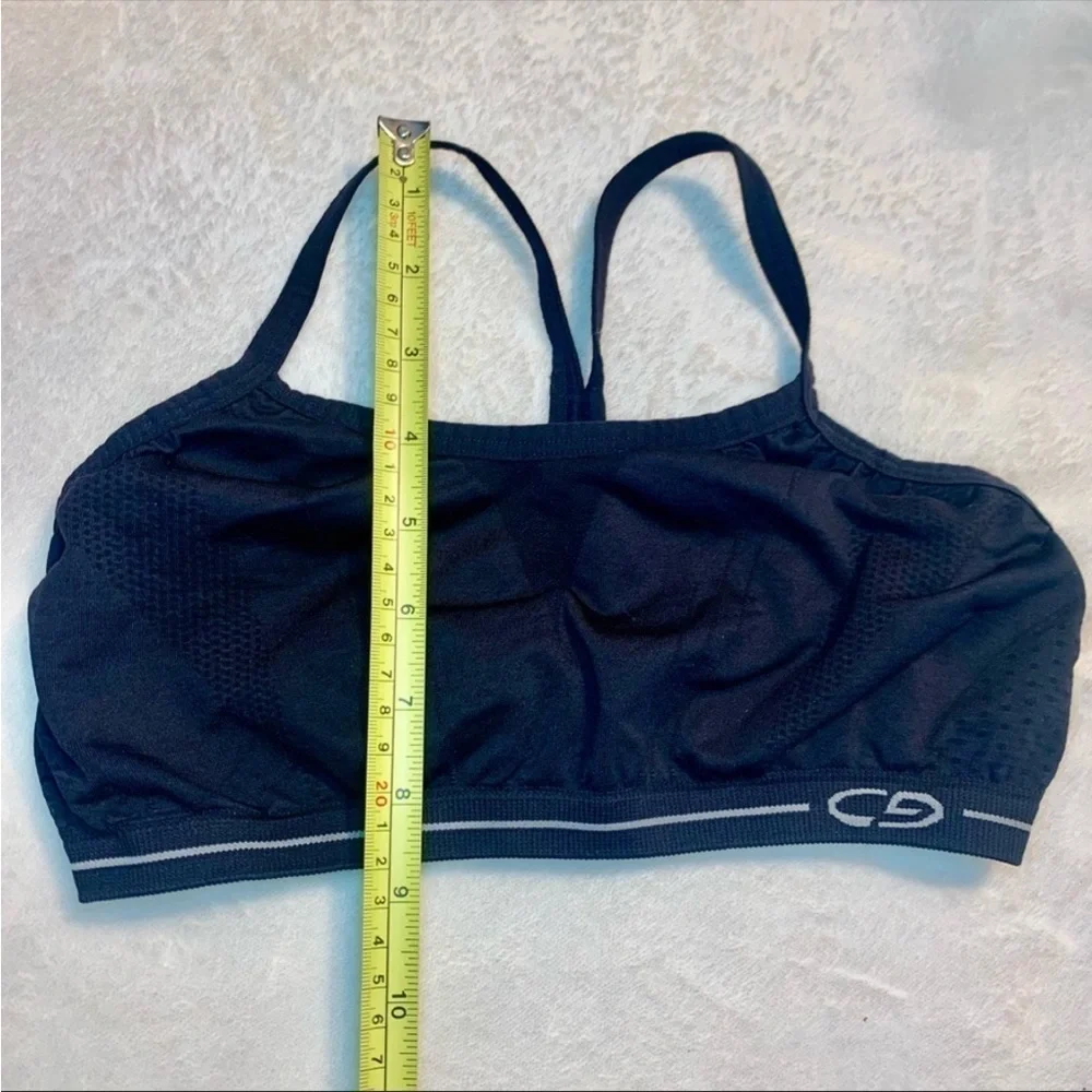 Champion Sports Bra XS/S Extra Small /Small Black Racerback Spandex Workout Bra